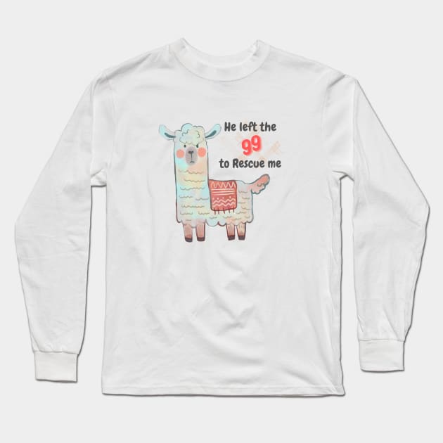 Inspirational bible verse He left the 99 to rescue me Long Sleeve T-Shirt by Mission Bear